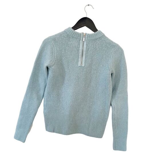 Cynthia Rowley Baby Blue Wool Blend Mock Neck Sweater - Picture 2 of 8